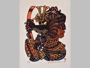 森義利の作、1972　70.0×50.0　清盛の勇士　ed.50