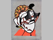 森義利の作、1972　70.0×52.0　祇王の舞　ed.50